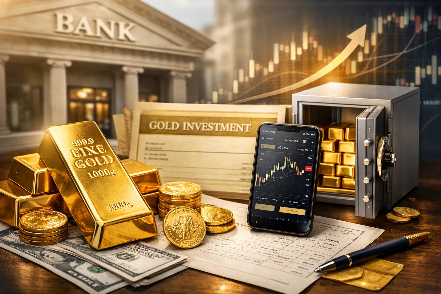 كيفية الاستثمار في الذهب عن طريق البنوك | دليل شامل للمستثمرين